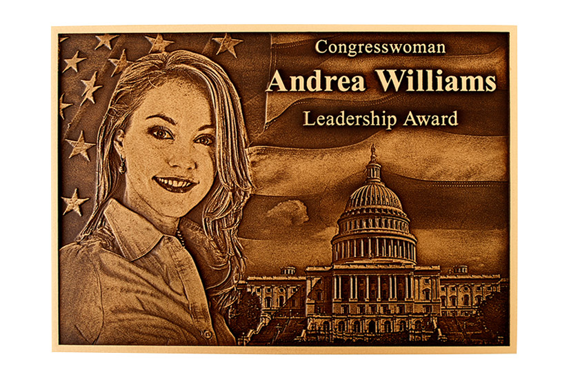 Cast Bronze Plaque Andrea Williams Congress