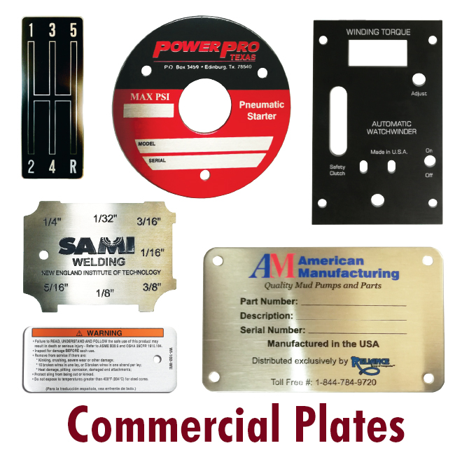 Comercial Identification Plates