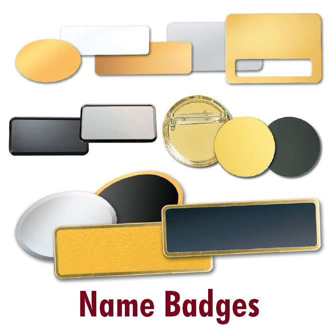 Metal Name Badge Identification Plates