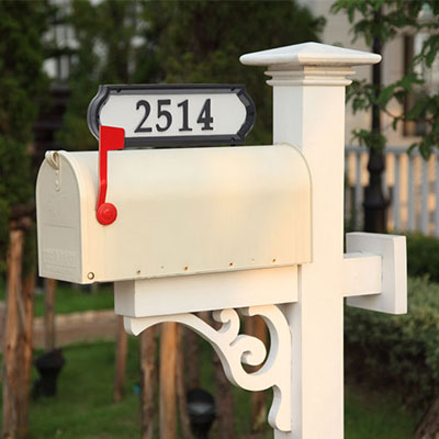mailbox address plaque
