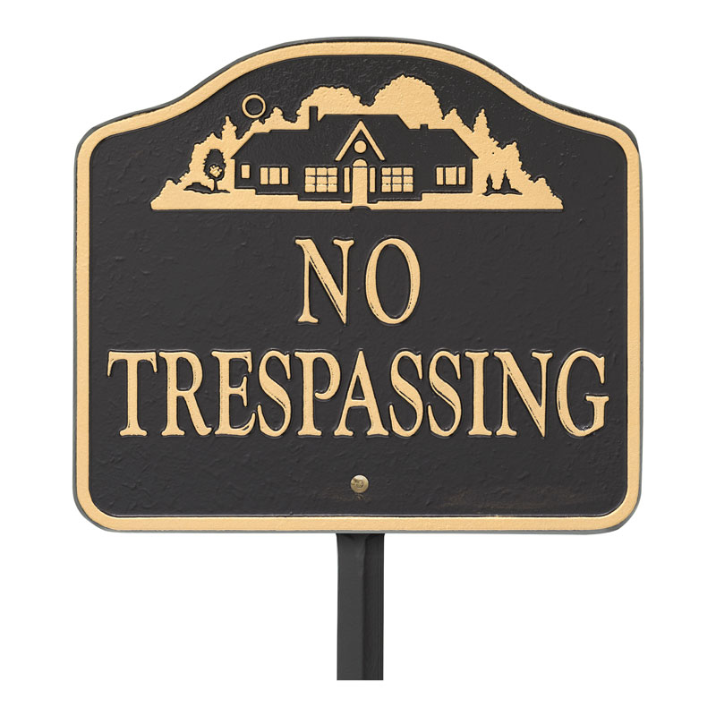no trespassing with illistration
