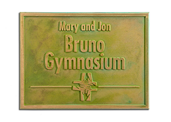 Patina Bronze Gynmasium Dedication Plaque